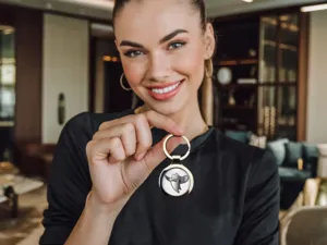 Personalized Keychains Modern Glossy Custom Style